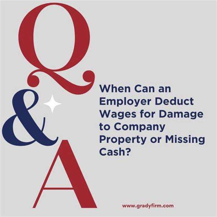 Can an employer charge for missing items?