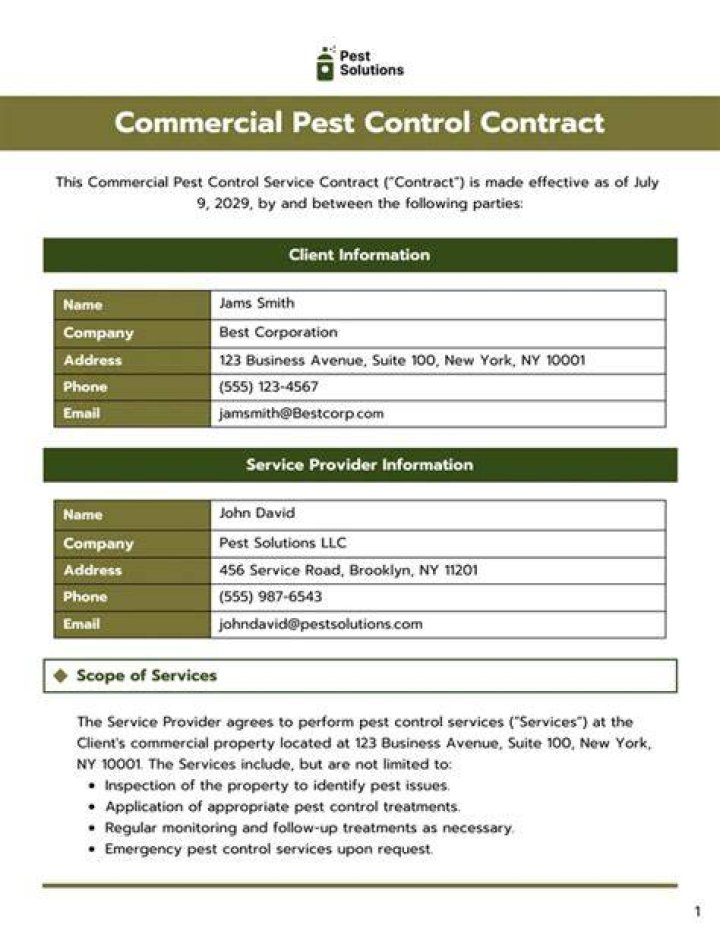 Do all pest control companies require a contract?