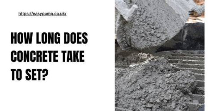 How many hours does it take for concrete to set?