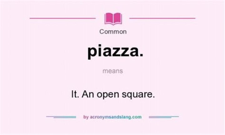 What does Piazza mean?