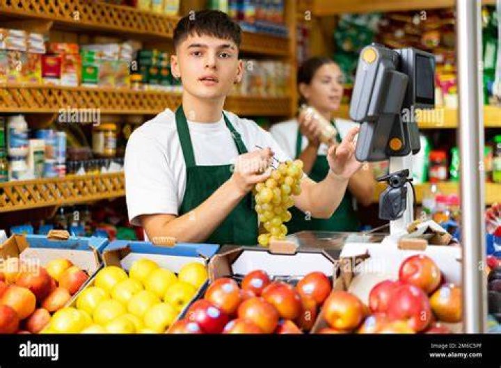 What is a supermarket worker called?