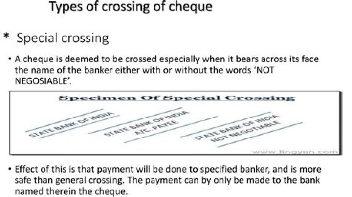 What is special Cheque crossing?