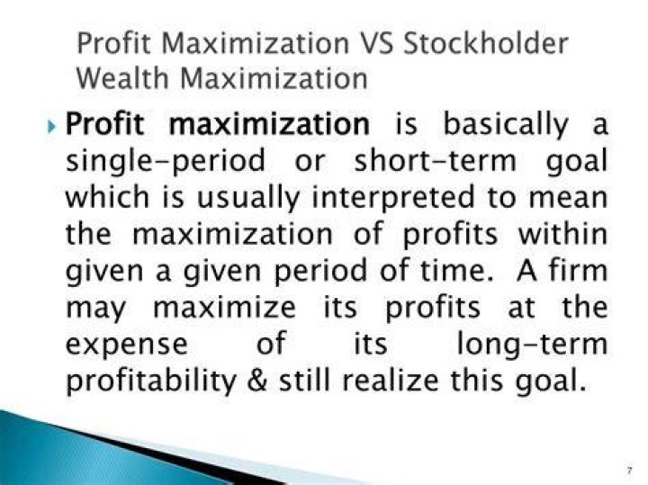 What is stockholder wealth maximization?