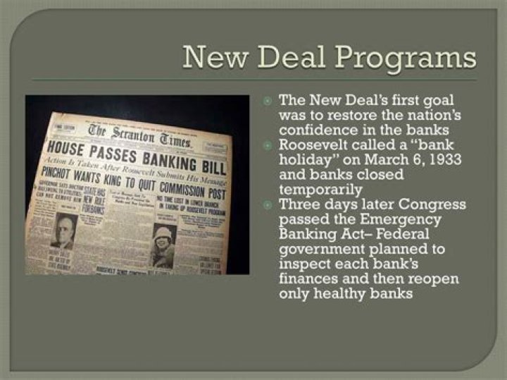 What New Deal program helped bank failures?