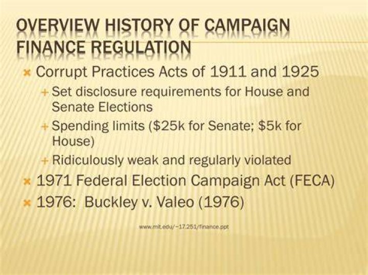 When did campaign finance regulation begin?